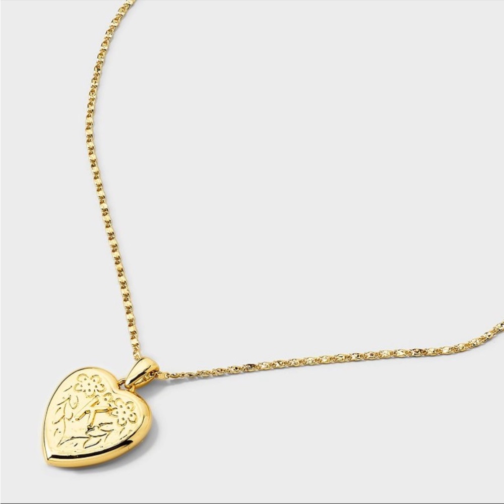 14k Gold Dipped Heart Letter “K” Pendant Necklace by A New Day - Picture 3 of 10